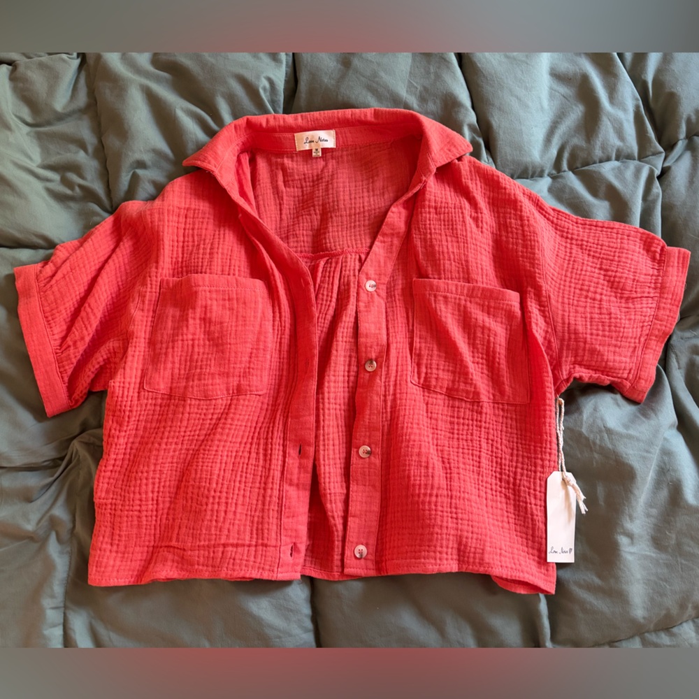 Love Notes Coral Blouse